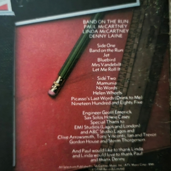 Band on the Run  Paul McCartney and Wings  1973  Apple Records  SO3415. - Picture 3 of 10
